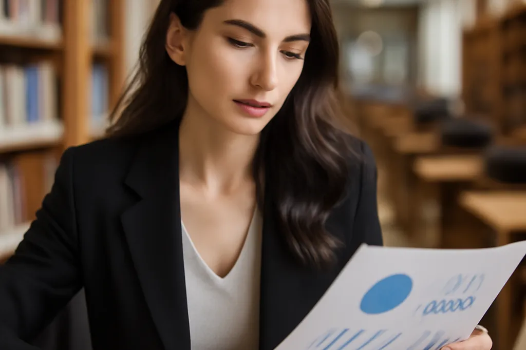 Chercheuse consultant des documents et statistiques démographiques sur les mariages mixtes en bibliothèque universitaire