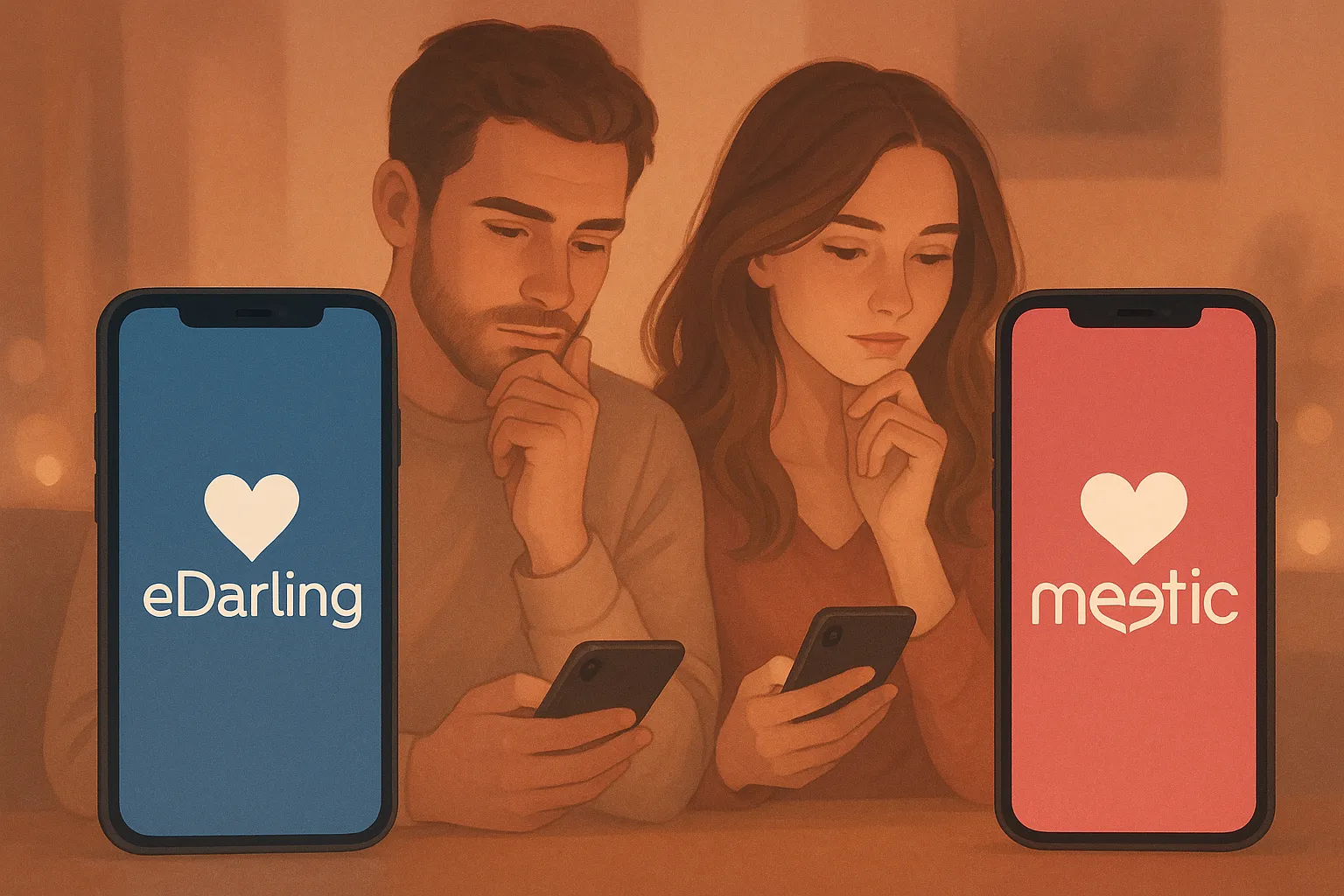 Comparatif eDarling vs Meetic