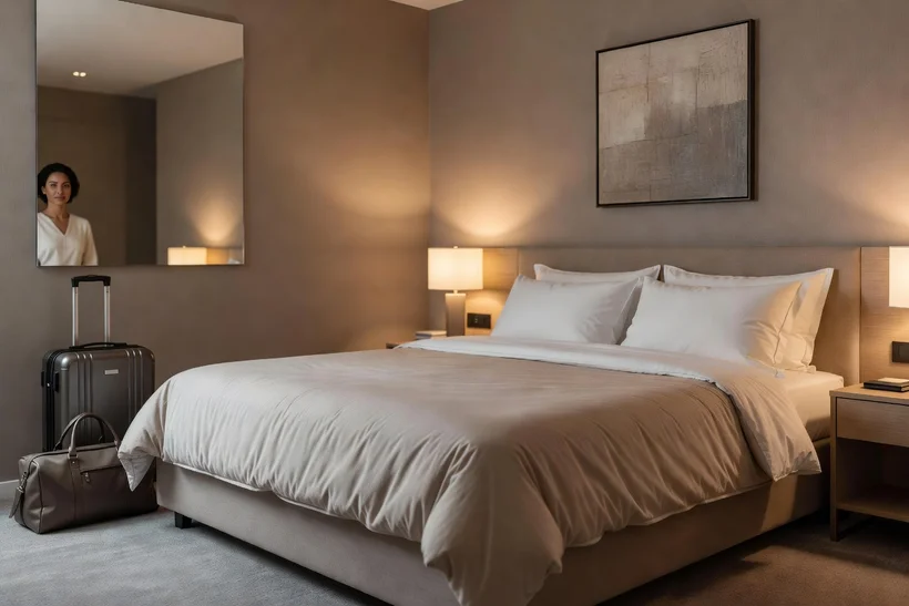 Chambre d'hôtel moderne réservée pour un séjour de rencontre internationale