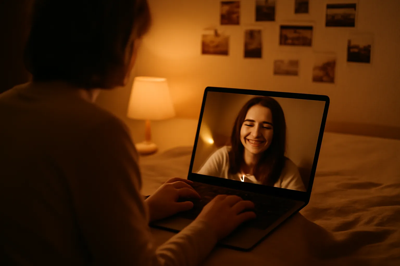 Couple separe par la distance maintenant le lien